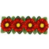 Abeigoi Sunflowers Runner Rugs,4 Red Floral Mat Floral Shaped Bath Rug Thick Washable Carpet Handmade Absorbent Shaggy Area Rugs for Bedroom Bathroom Shower/Doormat 23.6''x63'' view 2