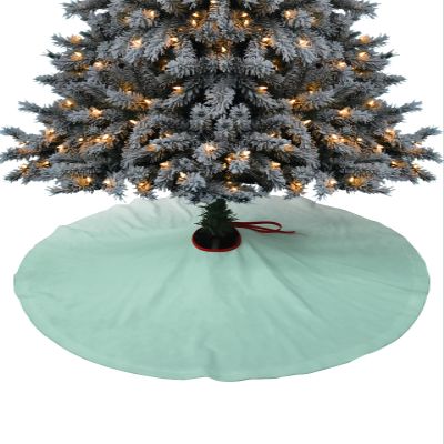 Christmas Tree Skirt Aesthetic Mint Green Gradient Holiday Tree Ornaments 4ft Summer Simplistic Xmas Trees Mat Home Decoration for Indoor Outdoor Party Color Ombre
