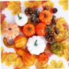 XJKLBYQ Thanksgiving Decoration Set Artificial Pumpkins Fake Maple Leaves AcornsPinecones Mini Autumn Harvest Decorations, Set of 86 Thanksgiving Decor view 1