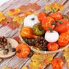 XJKLBYQ Thanksgiving Decoration Set Artificial Pumpkins Fake Maple Leaves AcornsPinecones Mini Autumn Harvest Decorations, Set of 86 Thanksgiving Decor view 3
