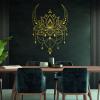 Fayholy Mandala Wall Decor, Metal Lotus Flower Wall Art, Lotus Metal Wall Art, Metal Mandala Wall Art, Lotus Wall Hanging, Yoga Wall Decor, Spiritual Wall Art, Home Decor (Gold, 39"x 56"| 100x144cm) view 1