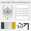Fayholy Mandala Wall Decor, Metal Lotus Flower Wall Art, Lotus Metal Wall Art, Metal Mandala Wall Art, Lotus Wall Hanging, Yoga Wall Decor, Spiritual Wall Art, Home Decor (Gold, 39"x 56"| 100x144cm) view 3