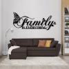 Cadeali Family Is Everything Word Sign with Butterfly Metal Wall Art, Family Signs Metal Wall Decor, Butterfly Art, Letters Quotes Sign for Indoor Outdoor Decor(31x13 inches / 78x32 cm, Gold) view 2