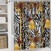 ZGDPBYF Leopard Zebra Print 3 Piece Bath Mats Brown Leopard Bow Balloon Decoration Waterproof Non Slip Bath Mat Set, Washable Rug for Bathroom,-3-Piece Set view 2