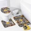 ZGDPBYF Leopard Zebra Print 3 Piece Bath Mats Brown Leopard Bow Balloon Decoration Waterproof Non Slip Bath Mat Set, Washable Rug for Bathroom,-3-Piece Set view 4