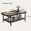 Glass Coffee Table Modern Rectangular Coffee Table 2-Tier Coffee Tables for Living Room with Storage Shelf Black Coffee Table with Sturdy Metal Legs Easy-to-Assembly for Living Room Bedroom (Size : 9 view 2