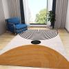 Abstract Boho Mountain Sun Area Rug, Modern Mid Century Geometry Art Soft Washable Rug, Anti-Slip Backing Decorative Rug for Living Room Bedroom Kitchen Dining Room Home Rug Laundry Room 6.6ftx5.3ft view 4