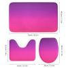 4pcs Shower Curtain Sets, Purple and Pink Ombre Design Bathroom Sets with Shower Curtain, Bath Rug, U Shaped Contour Mat & Toilet Lid Cover view 3