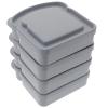 4 Pack of Sandwich Containers Reusable, Plastic Food Storage with Snap-Off for Fruit, Salad, Lunch Box Snacks and Food Storage view 1