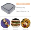 4 Pack of Sandwich Containers Reusable, Plastic Food Storage with Snap-Off for Fruit, Salad, Lunch Box Snacks and Food Storage view 4