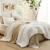 Bedsure Full Comforter Set - 7 Pieces White Full Bedding Set for All Seasons, Boho Contrasting Design Bed in a Bag with Comforter, Sheets, Pillowcases & Shams view 1