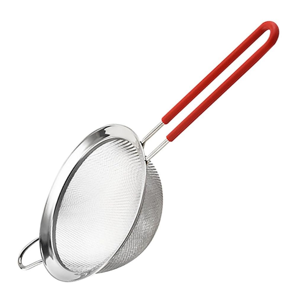 1/3PCS Mesh Double Layer Strainer Sifter,Powder Sieve Stainless Steel Baking Flour Sieve for Kitchen(14cm)