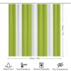 4pcs Shower Curtain Sets, Lime Green and White Striped Bathroom Sets with Shower Curtain, Bath Rug, U Shaped Contour Mat & Toilet Lid Cover view 2