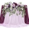 TINGE TIME Artificial Sweetheart Flower Swag with Tablecloth and Table Runner, Pack of 3 Floral Arrangement for Wedding Sweetheart Table Centerpiece Decoration (Lavender & Plum) view 1