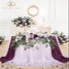 TINGE TIME Artificial Sweetheart Flower Swag with Tablecloth and Table Runner, Pack of 3 Floral Arrangement for Wedding Sweetheart Table Centerpiece Decoration (Lavender & Plum) view 2