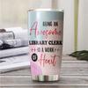 MEDROC Awesome Library Clerk Tumbler Stainless Steel 20oz, Funny Library Clerk Gifts Bulk For Birthday Christmas, Library Clerk Gifts For Men Women Office Coworker Driking Coffee Cup Humor view 2