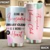 MEDROC Awesome Library Clerk Tumbler Stainless Steel 20oz, Funny Library Clerk Gifts Bulk For Birthday Christmas, Library Clerk Gifts For Men Women Office Coworker Driking Coffee Cup Humor view 4