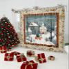 Anzona Christmas Waterproof Shower Curtains Set - Standard 66 x 72 Inch, Xmas Tree Snowman Bells Berry Winter Snowflake Polyester Fabric Bathroom Curtain with 12 Hooks, Bathroom Accessories, 1 Panel view 3