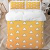 INFLAG Anime Bedding Set - Soft Brushed Microfiber 104x90 Inches Duvet Cover Set, 3 Piece, 1 Duvet Cover with Zipper Closure and 2 Pillow Shams (King,Yellow) view 1