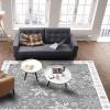 Grey Snowflake Christmas Area Rug for Living Room, Rectangular Indoor Carpet - 2' x 3', Xmas Winter Snowflake Gray Non-Skid Bathroom Mat Kitchen Runner Rugs for Bedroom view 2