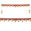 Toran Bandanwaar Hanging for Home Wall Door Temple Festival Wedding Function Party Decoration Dcor and Gifting (Red and Green) view 1