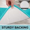 OLANLY Memory Foam Bath Mat Rug 44x24, Ultra Soft and Absorbent Bathroom Rugs, Non-Slip, Comfortable, Machine Washable Bath Carpet for Bathroom Floor, Tub, Shower and Home Decor Accessories, Teal view 4