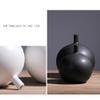 AISEER Simple Style Black and White Matte Vase Large Ceramic Bud Vase, TV Cabinet Entryway Ornament Decoration Housewarming New Home Decoration Narrow Mouth Round Flower Vase(Flowers Not Included) view 3