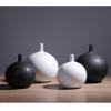 AISEER Simple Style Black and White Matte Vase Large Ceramic Bud Vase, TV Cabinet Entryway Ornament Decoration Housewarming New Home Decoration Narrow Mouth Round Flower Vase(Flowers Not Included) view 4