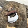 Damascus steel Ulu Knife Pizza Cutter Rocker Knife Mezzaluna Knife with Base, Classic Walnutwood and Sharp Stainless Steel Blades, Ideal for Chopping Herbs or Salads- Essential Kitchen Knives (steel) view 1