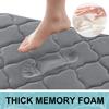 OLANLY Memory Foam Bath Mat Rug 44x24, Ultra Soft and Absorbent Bathroom Rugs, Non-Slip, Comfortable, Machine Washable Bath Carpet for Bathroom Floor, Tub, Shower and Home Decor Accessories, Dark Grey view 2