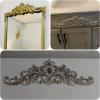 BSYMDH Long Wood Appliques DIY Wooden Carved Onlays for Bed Door Cabinet Wardrobe Furniture Decoration (1PC, 30x8cm/11.8"x3.2") view 3