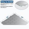 Neohomee Brushed Corner Shower Shelf, Floating Corner Shelves for Tile Wall, Tile Shower Shelf, 304 Stainless Steel Wall Storage Shelves for Bathroom, No Drilling, 10 Inch, 1 Pack view 2