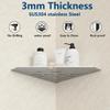 Neohomee Brushed Corner Shower Shelf, Floating Corner Shelves for Tile Wall, Tile Shower Shelf, 304 Stainless Steel Wall Storage Shelves for Bathroom, No Drilling, 10 Inch, 1 Pack view 3