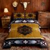 Manfei Navajo American Comforter Set Twin Size, Ethnic Abstract Geometric Bedding Set 2pcs for Kids Boy Girls Room Decor, Aztec Tribal Quilt Set Soft Polyester Duvet Set with 1 Pillowcase view 1