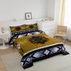Manfei Navajo American Comforter Set Twin Size, Ethnic Abstract Geometric Bedding Set 2pcs for Kids Boy Girls Room Decor, Aztec Tribal Quilt Set Soft Polyester Duvet Set with 1 Pillowcase view 2