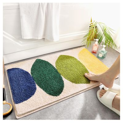 Apeso Plants Pattern Bath Mat - Ultra-Absorbent, Non-Slip Bathroom Rug, Machine-Washable, Thick Plush Mat, Soft Microfiber for Bedroom, Bath Tub, and Hallway - 19.7 X 31.5IN