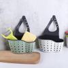 3 Pcs Kitchen Sink Hanging Basket with Adjustable Strap and Drain Holes, Space Saving Plastic Kitchen Sink Storage Basket Drain Shelf Sponge Holder view 4