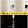 NICETOWN 100% Absolutely Blackout Linen Curtains with Thermal Insulated White Liner, 52" W, 2 PCs, Beige, 108" Long Drapes Sweep The Floor Decorative Keep Privacy Panels for Living Room/Villa/Bedroom view 2