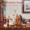 BESBLEE Nativity Sets for Christmas Indoor Set of 13 Pieces 3.9 Inches Tabletop Holidays Home Decor Classic Nativity Scene Resin Figurines Set Religious Decorations Collection Gifts fot All view 2