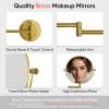 GURUN 8" Wall Mounted Makeup Mirror with 10X Magnification,Two-Sided Swivel Bathroom Mirror,Brushed Gold Finish M1306GJ(8",10X) view 3