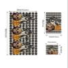 LEOSUCRE 3 Piece Bath Towel Set, Halloween Luxury Towels Set for Bathroom Soft Bath Shower Towels Absorbent Bathroom Towels Set Bath Towel Hand Towel Washcloth Pumpkin Crow Skull Rustic Black Diamond view 4