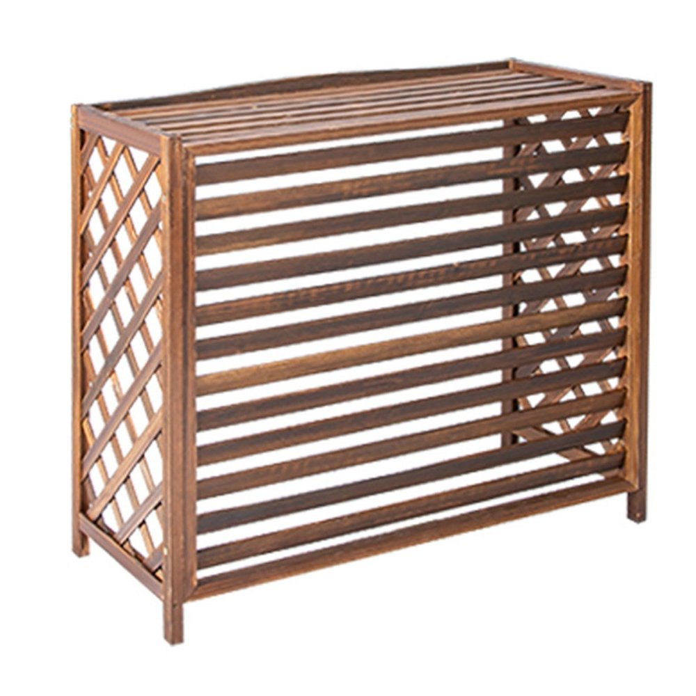 BABLO Air Conditioner Covers for Outside Units Fence Solid Wood Material Shutters Privacy Screen Outdoor Hide Air Conditioner Rainproof and Sunproof (Size : Small)