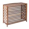 BABLO Air Conditioner Covers for Outside Units Fence Solid Wood Material Shutters Privacy Screen Outdoor Hide Air Conditioner Rainproof and Sunproof (Size : Small) view 1