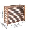 BABLO Air Conditioner Covers for Outside Units Fence Solid Wood Material Shutters Privacy Screen Outdoor Hide Air Conditioner Rainproof and Sunproof (Size : Small) view 2