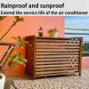 BABLO Air Conditioner Covers for Outside Units Fence Solid Wood Material Shutters Privacy Screen Outdoor Hide Air Conditioner Rainproof and Sunproof (Size : Small) view 4