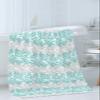 3 Piece Bath Towel Set, Teal Grey Leaves Luxury Towels Set for Bathroom Soft Bath Shower Towels Absorbent Bathroom Towels Set ( 1 Bath Towel, 1 Hand Towel, 1 Washcloth ) Botanical Print Art Aesthetics view 3