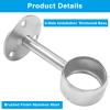 suiwotin 1-1/4 Inch Closet Rod Holder, 4 Packs, Silver Curtain Rod Support view 3
