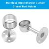 suiwotin 1-1/4 Inch Closet Rod Holder, 4 Packs, Silver Curtain Rod Support view 4