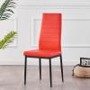 YBLANDRV Dining Chair, Faux Leather Fabric Upholstered Seats, with Metal Legs, Full Three-Dimensional Backrest, for Kitchens Bedroom Dressing Room Home (B) view 1