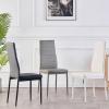 YBLANDRV Dining Chair, Faux Leather Fabric Upholstered Seats, with Metal Legs, Full Three-Dimensional Backrest, for Kitchens Bedroom Dressing Room Home (B) view 4